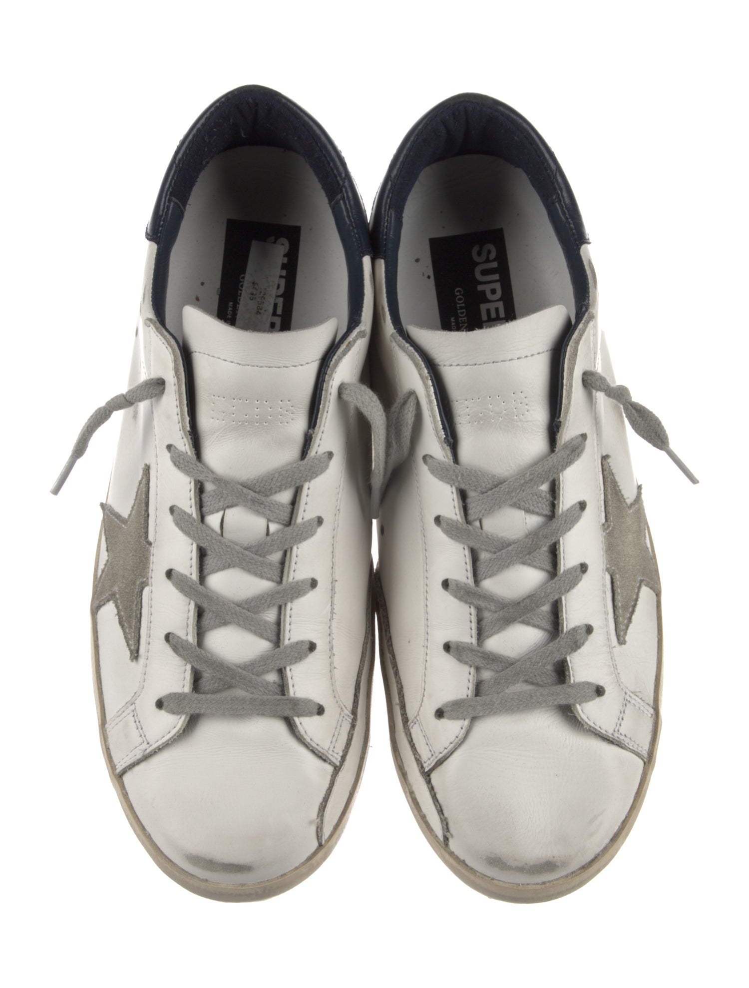 Golden Goose Leather Printed Sneakers